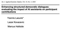 Enhancing structured democratic dialogues: evaluating the impact of AI assistants on participant contributions