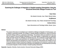 Examining the Challenges of Integration in Swedish-speaking Ostrobothnia: Using the Structured Democratic Dialogue Process as a Tool